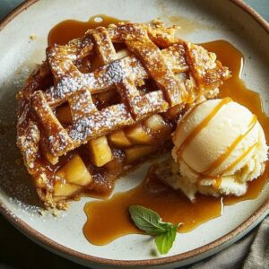 Apple crumble pie