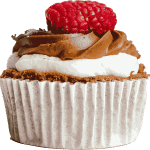 Biscoff raspberry cupcake